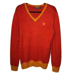 Mens Medium Brooklyn Industries Knit Sweater Orange